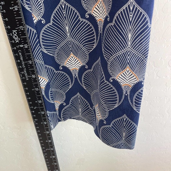 J McLaughlin Womens Pull On Catalina Cloth Pants Size 10 Geometric Straight Leg - Picture 8 of 12